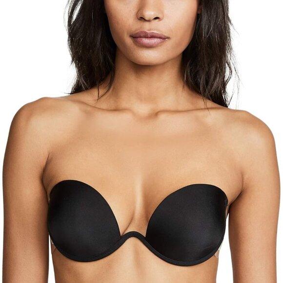 Women's Push Up Combo Wing Strapless Backless Bra Adhesive Lightly Padded - Picture 1 of 4